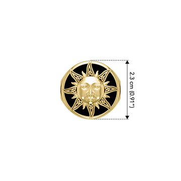 Celtic Sun Solid Yellow Gold Ring GRI632